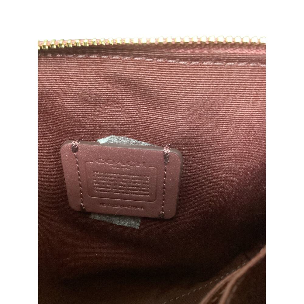 NWT Coach Mini Gallery Tote/ Crossbody Leather Zipper Closure Logo Bag Tag Pink - Picture 9 of 13